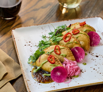 Couple eating dinner
